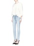 Figure View - Click To Enlarge - J BRAND - 'Mid Rise Skinny' sandblasted jeans