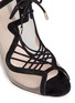 Detail View - Click To Enlarge - NICHOLAS KIRKWOOD - 'Ava' suede trim mesh lace-up sandals