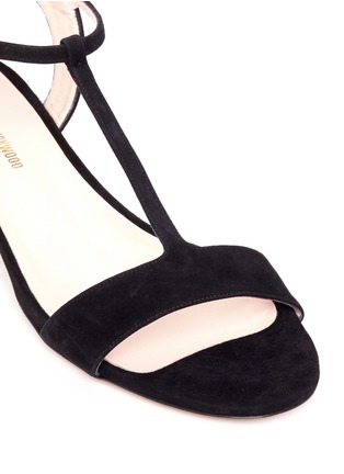 Detail View - Click To Enlarge - NICHOLAS KIRKWOOD - 'Casati' pearl heel T-strap suede sandals