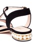 Detail View - Click To Enlarge - NICHOLAS KIRKWOOD - 'Casati' pearl heel T-strap suede sandals