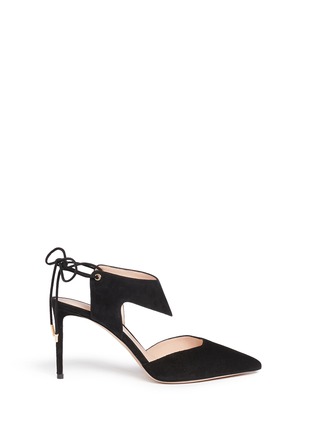 Main View - Click To Enlarge - NICHOLAS KIRKWOOD - 'Leda' cutout vamp suede pumps