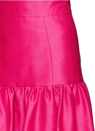 Detail View - Click To Enlarge - ISA ARFEN - Drop waist cotton-silk midi skirt