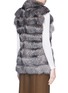 Back View - Click To Enlarge - HOCKLEY - 'Raven' stand collar suede trim fox fur gilet
