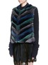 Front View - Click To Enlarge - HOCKLEY - 'Phlox' chinchilla fur gilet