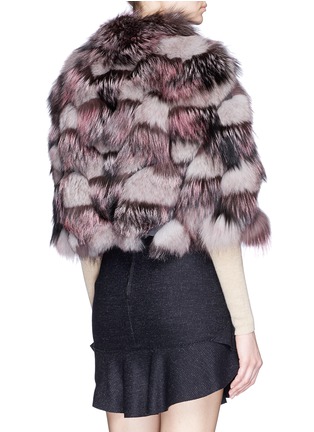Back View - Click To Enlarge - HOCKLEY - 'Joan' patchwork fox fur cropped jacket