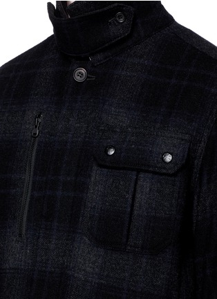 Detail View - Click To Enlarge - WHITE MOUNTAINEERING - Glen plaid wool blend coat