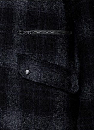 Detail View - Click To Enlarge - WHITE MOUNTAINEERING - Glen plaid wool blend coat