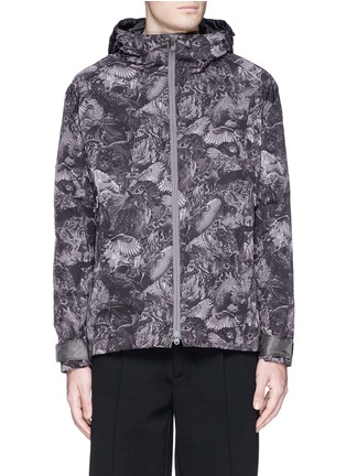 Main View - Click To Enlarge - WHITE MOUNTAINEERING - Owl camouflage print windbreaker jacket