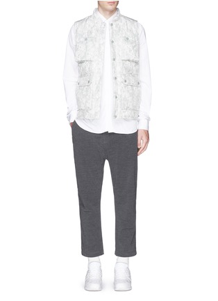Figure View - Click To Enlarge - WHITE MOUNTAINEERING - Drawstring waist cotton blend pants