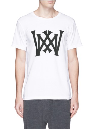 Main View - Click To Enlarge - WHITE MOUNTAINEERING - Logo print cotton jersey T-shirt