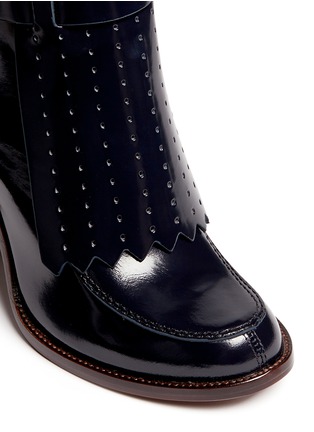 Detail View - Click To Enlarge - TORY BURCH - 'Hyde' kiltie flap leather boots