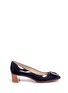 Main View - Click To Enlarge - TORY BURCH - Metal logo patent leather pumps
