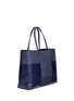 Front View - Click To Enlarge - TORY BURCH - 'Block-T' large suede leather patchwork tote