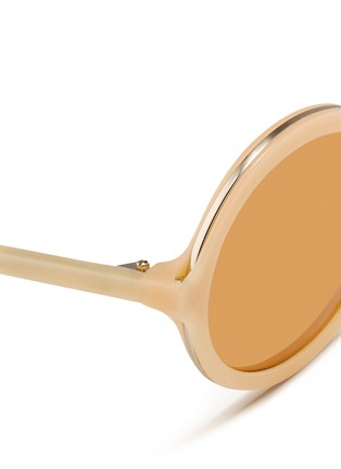 Detail View - Click To Enlarge - 3.1 PHILLIP LIM - Stainless steel rim acetate sunglasses