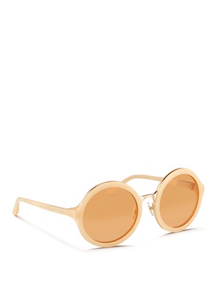Figure View - Click To Enlarge - 3.1 PHILLIP LIM - Stainless steel rim acetate sunglasses