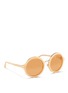 Figure View - Click To Enlarge - 3.1 PHILLIP LIM - Stainless steel rim acetate sunglasses