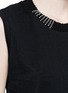 Detail View - Click To Enlarge - THAKOON - Beaded collar sleeveless jersey top