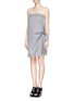 Figure View - Click To Enlarge - THAKOON - Strapless mock wrap dress