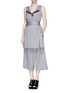 Figure View - Click To Enlarge - THAKOON - Drape front cropped pants