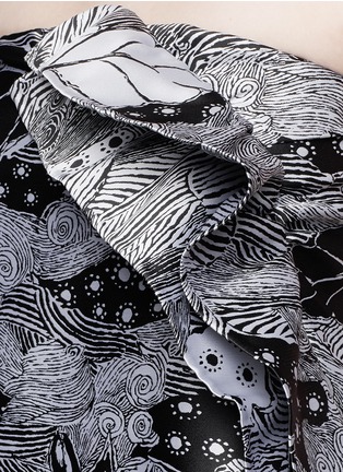 Detail View - Click To Enlarge - THAKOON - Abstract print silk jacquard top