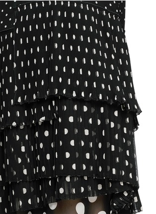 Detail View - Click To Enlarge - THAKOON - Polka dot tier plissé pleat silk dress