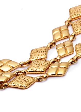 Detail View - Click To Enlarge - VINTAGE CHANEL - Quilting effect rhombus link multi chain bracelet