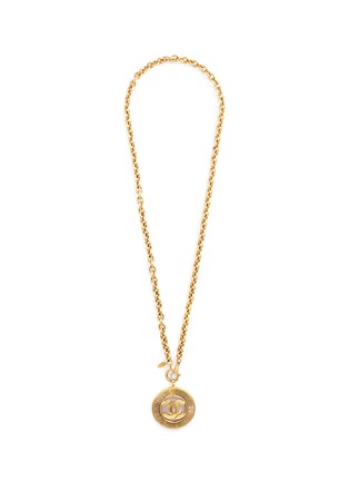 Main View - Click To Enlarge - VINTAGE CHANEL - Logo pendant necklace