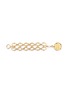 Main View - Click To Enlarge - VINTAGE CHANEL - Logo coin chain mesh bracelet