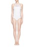 Main View - Click To Enlarge - T BY ALEXANDER WANG - Mesh combo racer back one-piece swimsuit