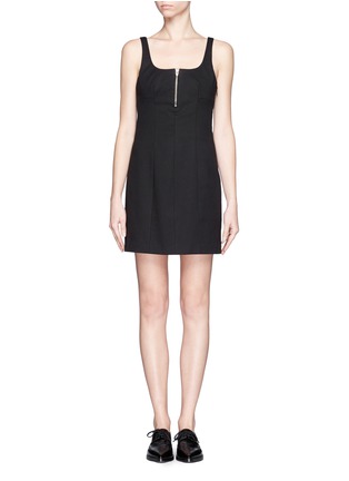 Main View - Click To Enlarge - T BY ALEXANDER WANG - Front zip stretch dress
