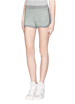 Front View - Click To Enlarge - T BY ALEXANDER WANG - French terry cotton shorts