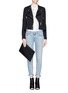 Figure View - Click To Enlarge - GIVENCHY - Antigona leather flat zip pouch