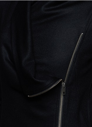 Detail View - Click To Enlarge - HELMUT LANG - Draped shawl collar zip-front jacket