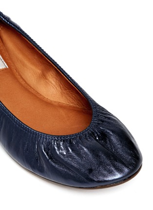 Detail View - Click To Enlarge - LANVIN - Metallic leather ballerina flats