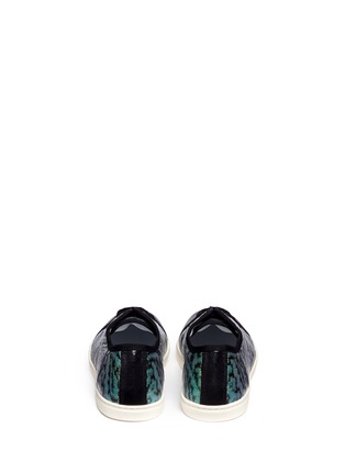 Back View - Click To Enlarge - LANVIN - Iridescent brocade sneakers