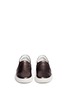 Figure View - Click To Enlarge - LANVIN - Metallic snake embossed leather slip-ons
