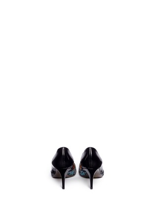 Back View - Click To Enlarge - LANVIN - Iridescent brocade leather d'Orsay pumps