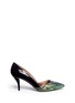Main View - Click To Enlarge - LANVIN - Iridescent brocade leather d'Orsay pumps