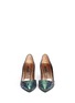 Figure View - Click To Enlarge - LANVIN - Iridescent brocade leather d'Orsay pumps