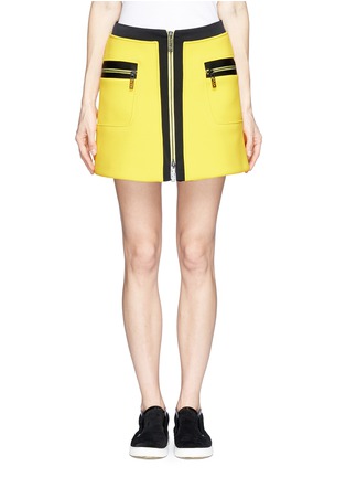 Main View - Click To Enlarge - KENZO - Trim zip front A-line skirt