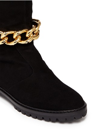 Detail View - Click To Enlarge - 73426 - 'Dalila' chain suede boots