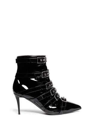 Main View - Click To Enlarge - 73426 - 'Yvette' patent leather buckle boots