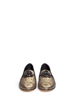 Figure View - Click To Enlarge - 73426 - 'Dalila' lace foil print loafers