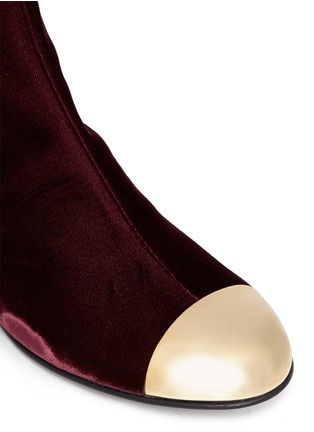 Detail View - Click To Enlarge - 73426 - Velour metal toe boot