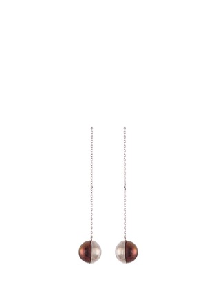 Main View - Click To Enlarge - TASAKI - 'Arlequin' Akoya pearl 18k white gold drop earrings