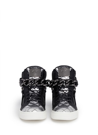 Figure View - Click To Enlarge - 73426 - 'London' metallic quilted leather sneakers