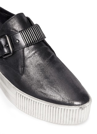 Detail View - Click To Enlarge - ASH - 'Kiss' metallic leather flatform sneakers