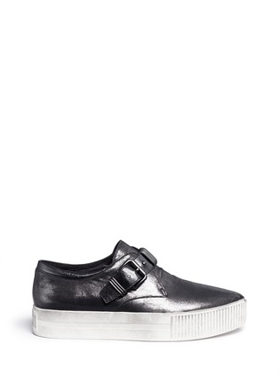 Main View - Click To Enlarge - ASH - 'Kiss' metallic leather flatform sneakers