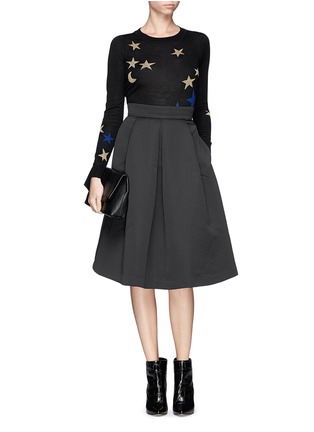 Figure View - Click To Enlarge - DIANE VON FURSTENBERG - Star and moon intarsia sweater 