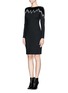 Figure View - Click To Enlarge - EMILIO PUCCI - Zigzag lurex jacquard velvet wool blend dress